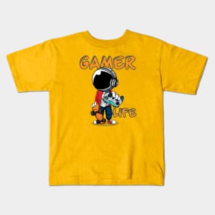 astronaut gamer life Kids T-Shirt
